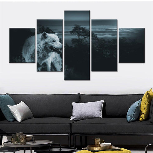 Tableau Loup Forêt
